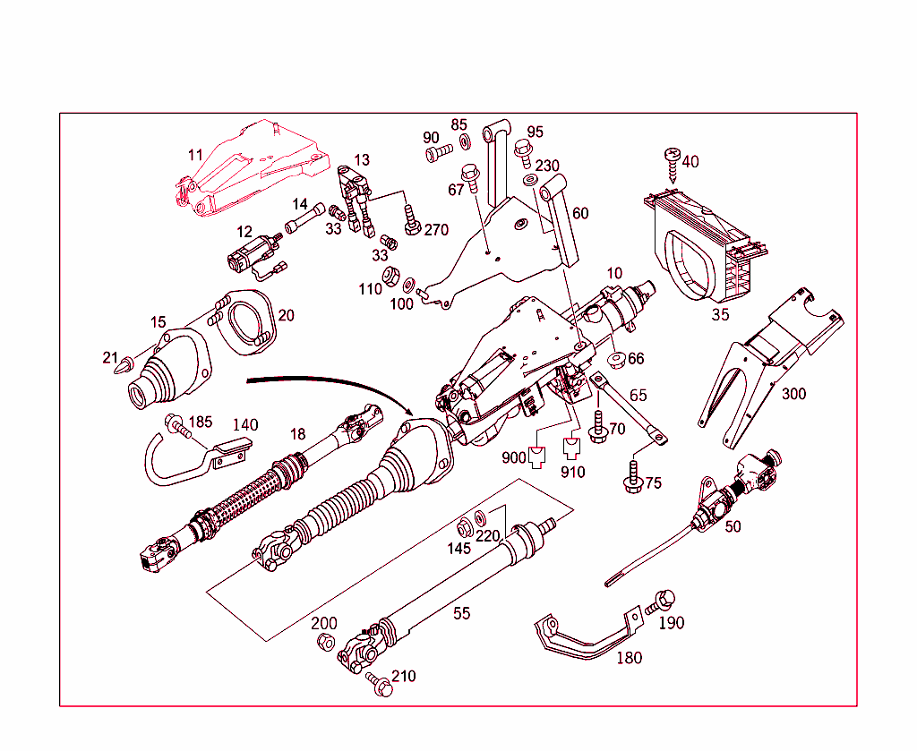 Steerg.column Jacket Tube & Steerg. Shaft
