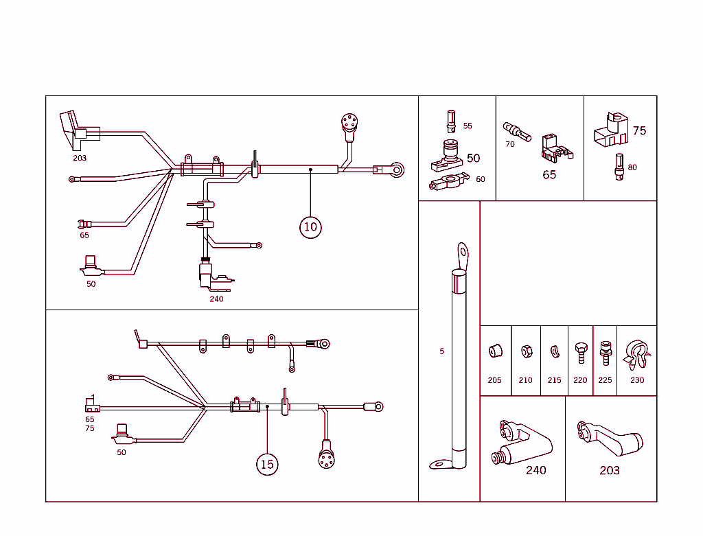 Starter Cable Harness And Ground Harness,S-Class