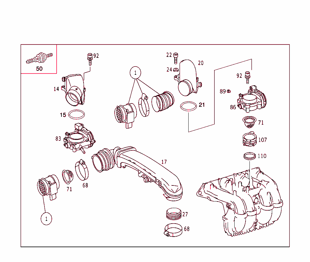 Air-Mass Sensor,Throttle Valve Actuator; Used With Motronic