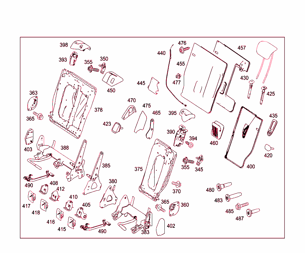 Rear Folding Backrest