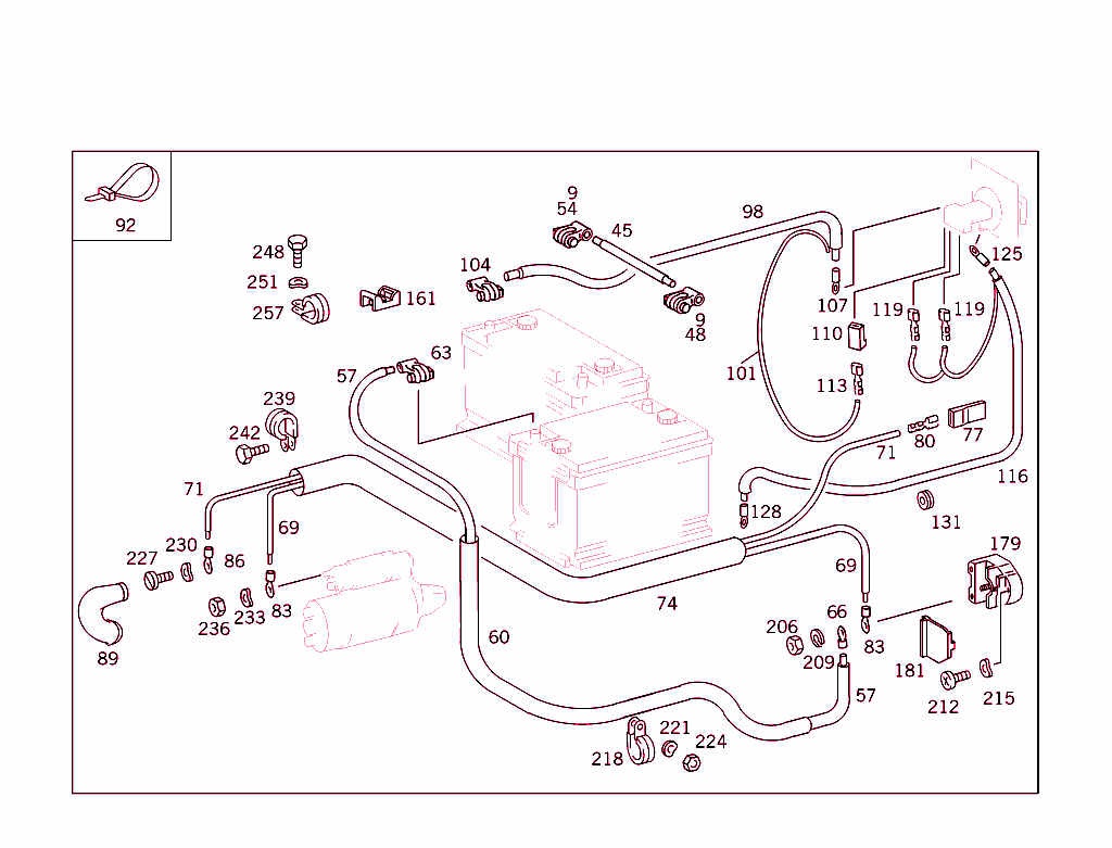 Battery,Starter/Alternator Cable
