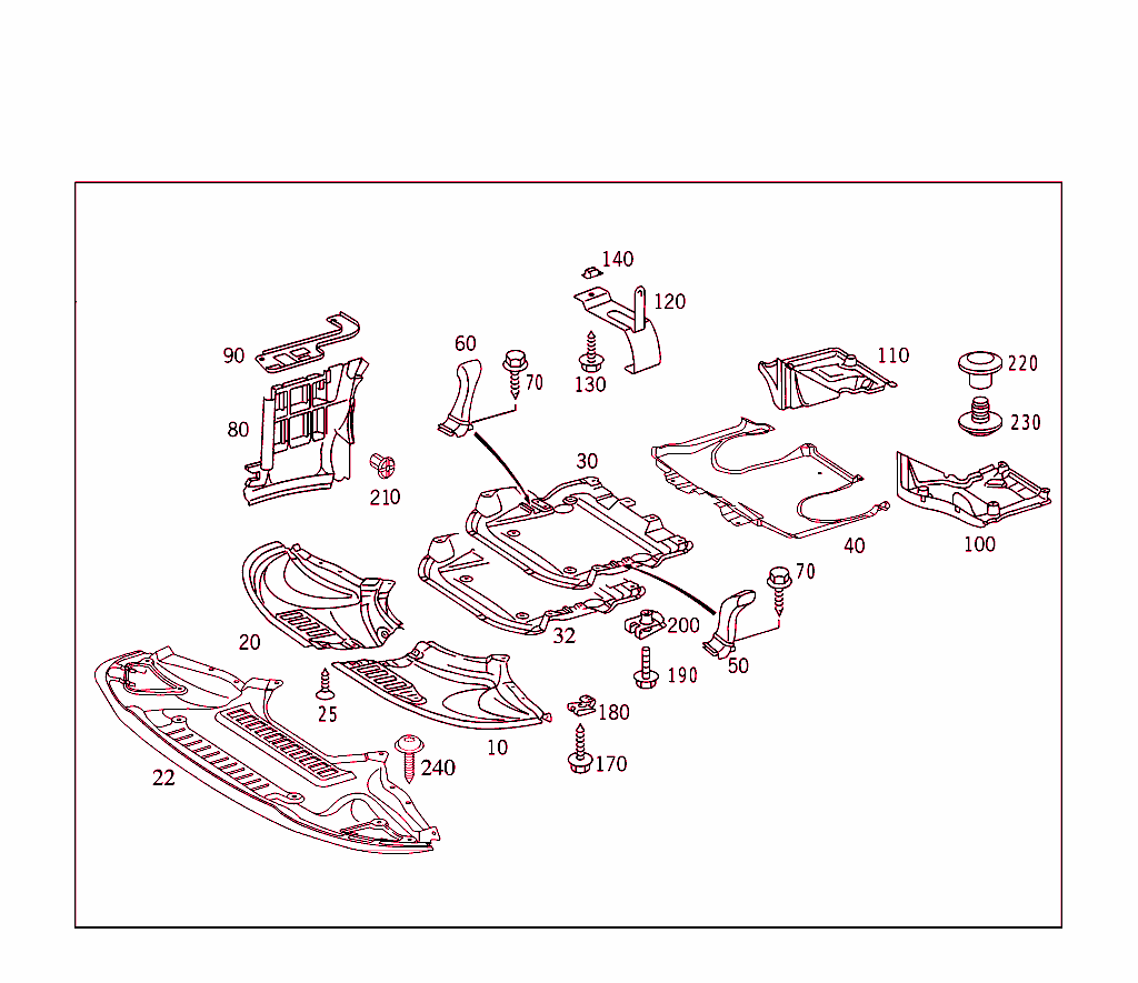 Engine Compartment Panelling, Gasoline Vehicles