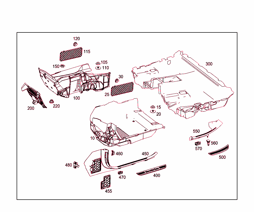 Front Panel Pillar Panelling, Lining On Floor And Footrest