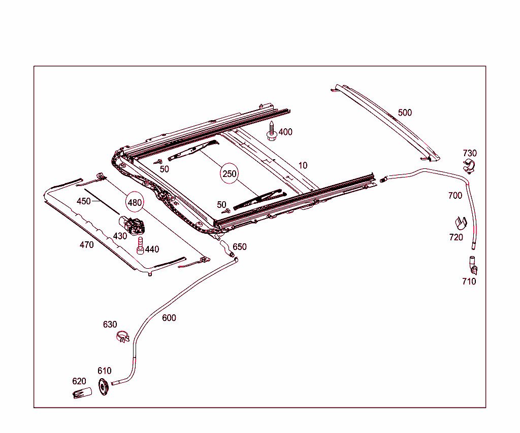 Sliding/Lifting Roof Frame