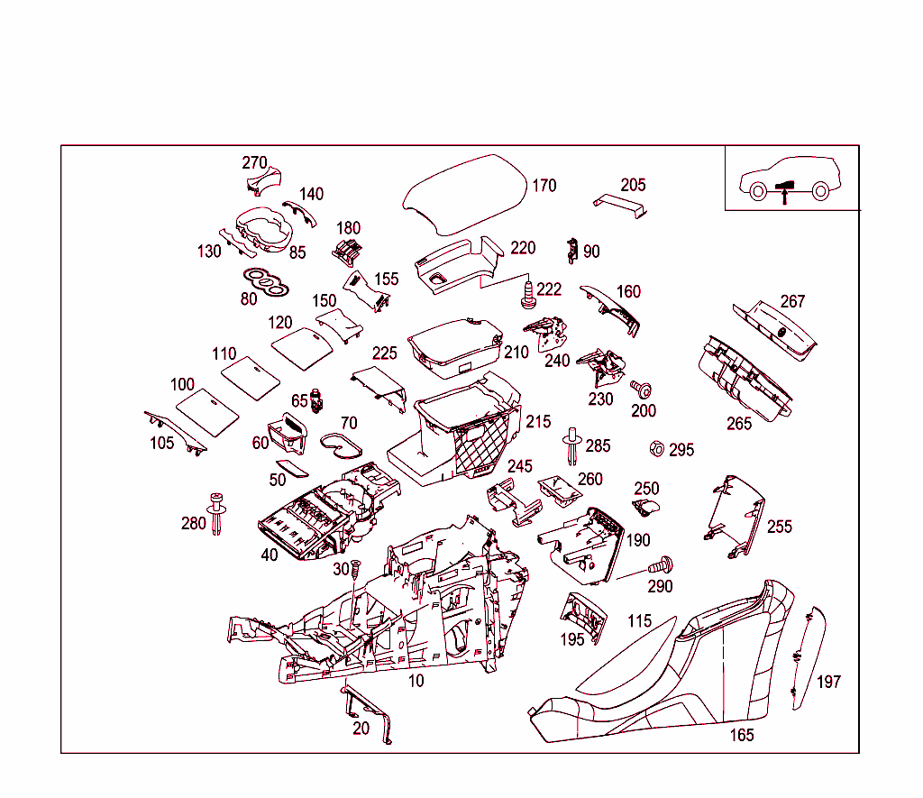 Housing With Tray, Armrest, And Ashtray