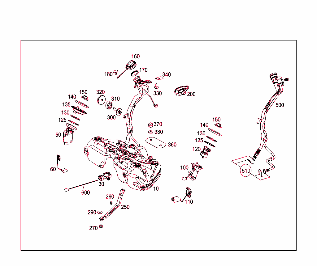 Fuel Tank With Attachment Parts