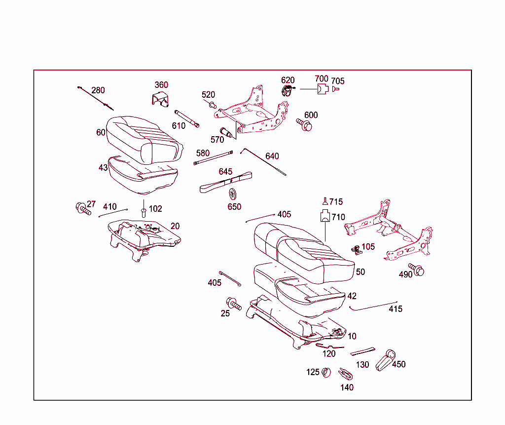 Rear Seat Cushion,Rear Backrest