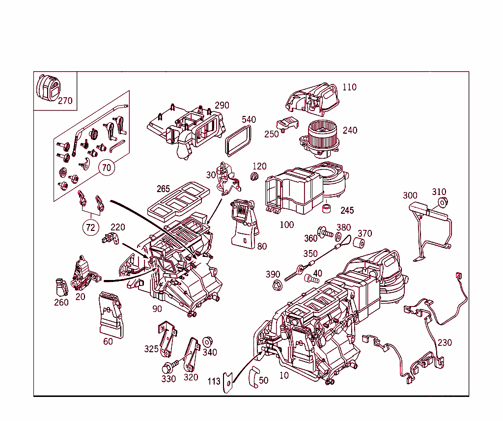 Heater Case & Air Conditioner Case With Blower