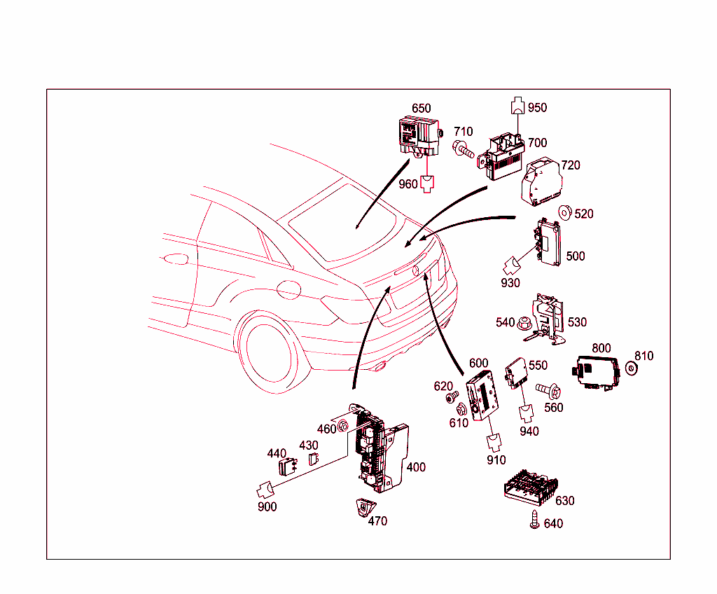 Control Modules And Relay In Trunk