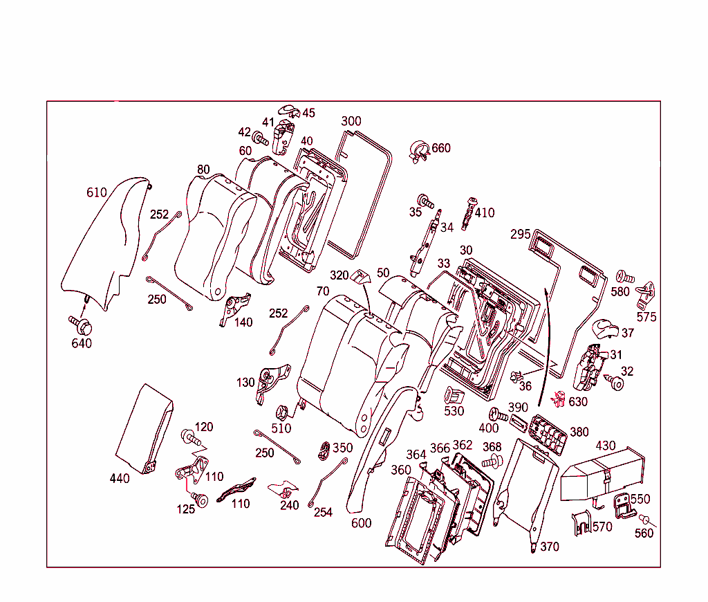 Rear Folding Backrest