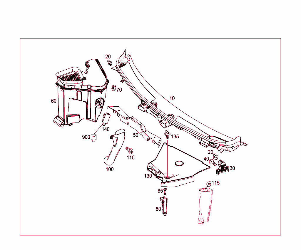 Water Baffle With Intake Shell
