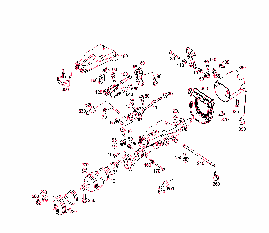 Steering Column Jacket Tube And Steering Shaft,Electrically Adjustable