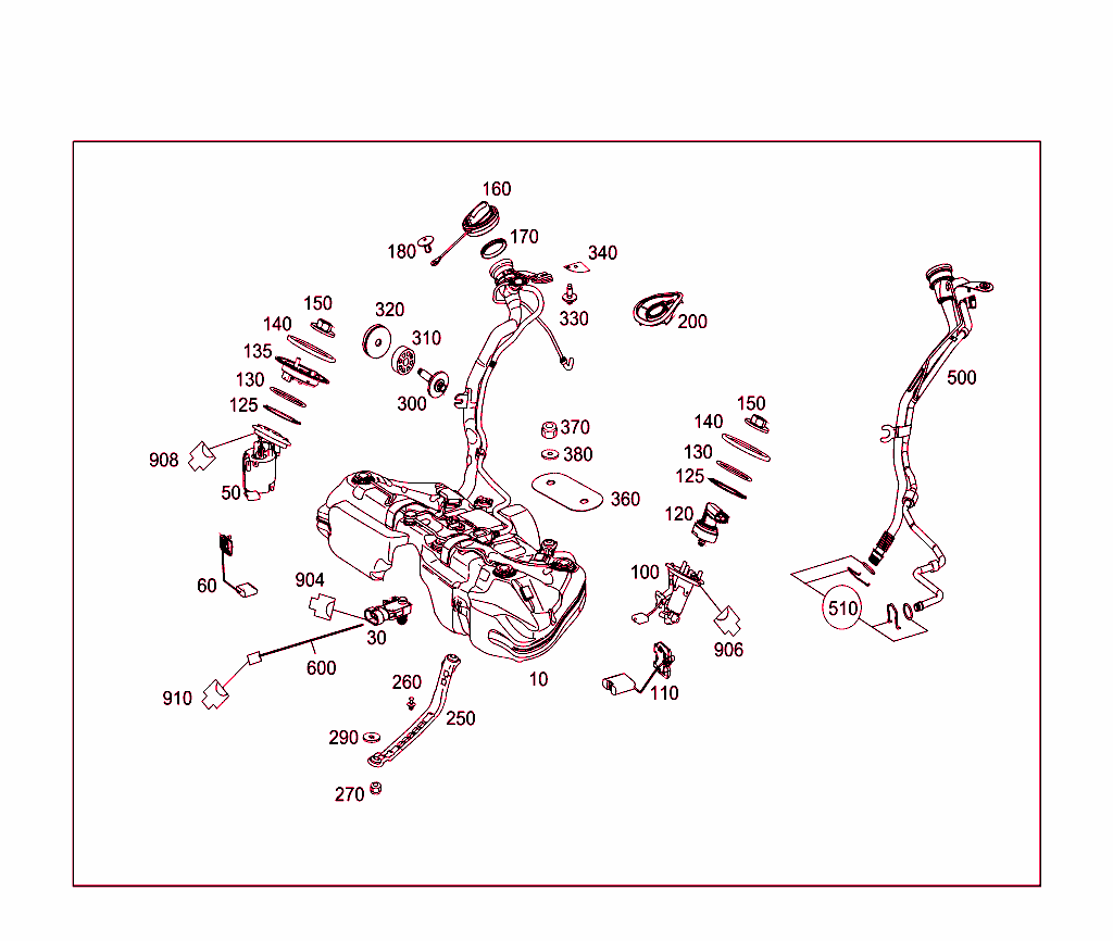 Fuel Tank With Attachment Parts