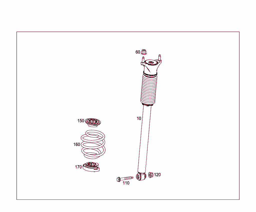 Spring Strut And Spring Strut Mounting Rear