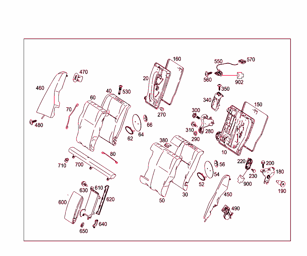 Rear Folding Backrest
