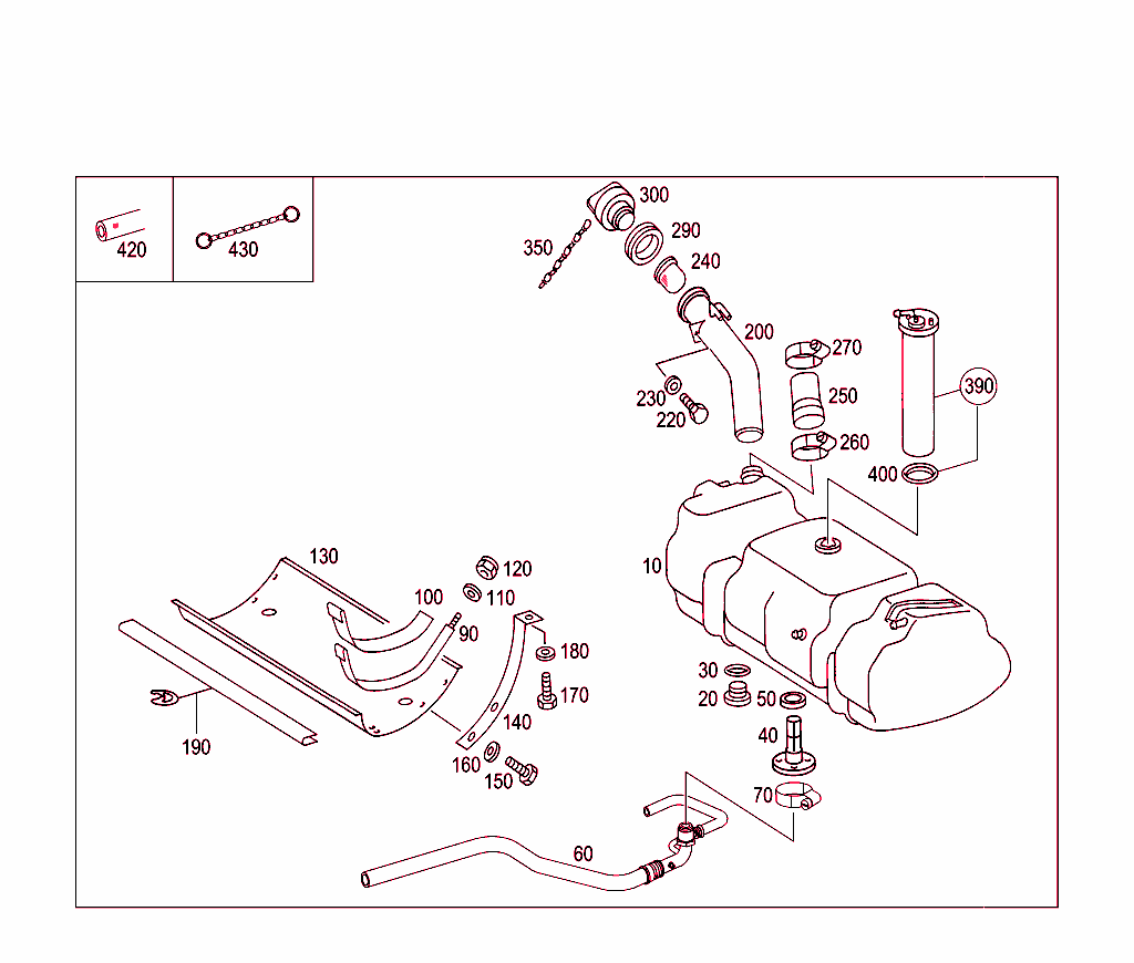 Fuel Tank With Attachment Parts