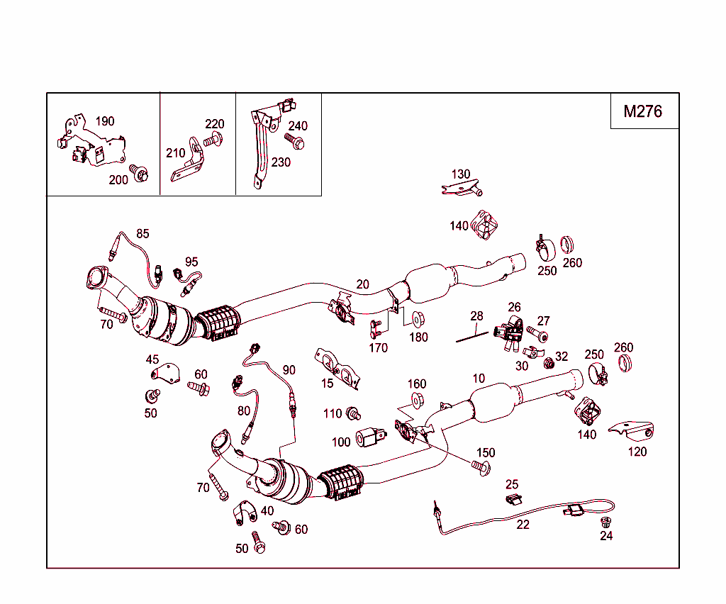 Exhaust System Used On Six-Cylinder Gasoline Vehicles