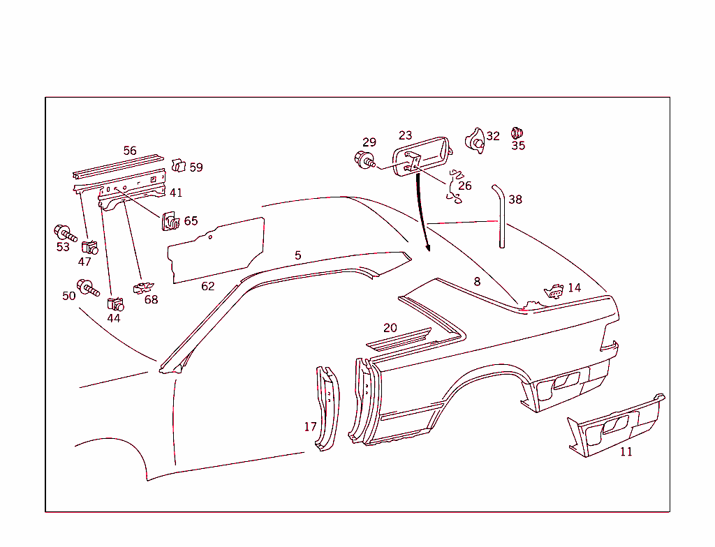 Roof Panelling,Rear Fenders