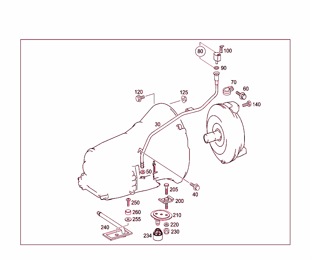 Attached Parts For Transmission, Oil Filler Pipe