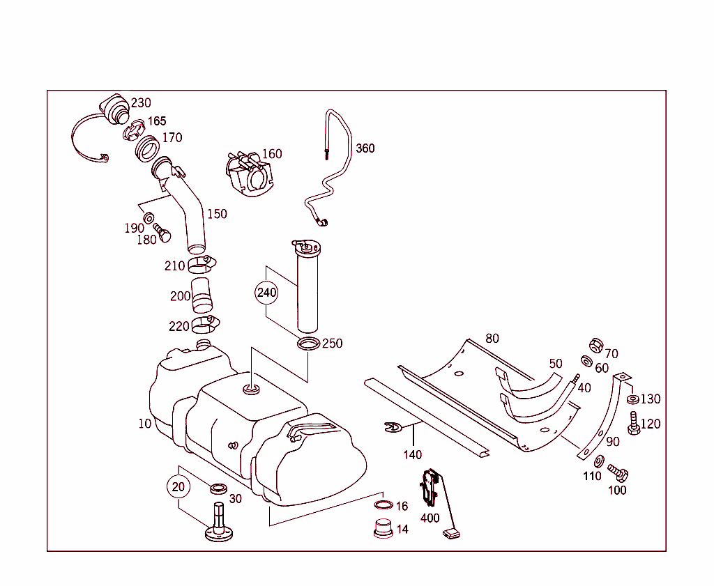 Fuel Tank With Attachment Parts