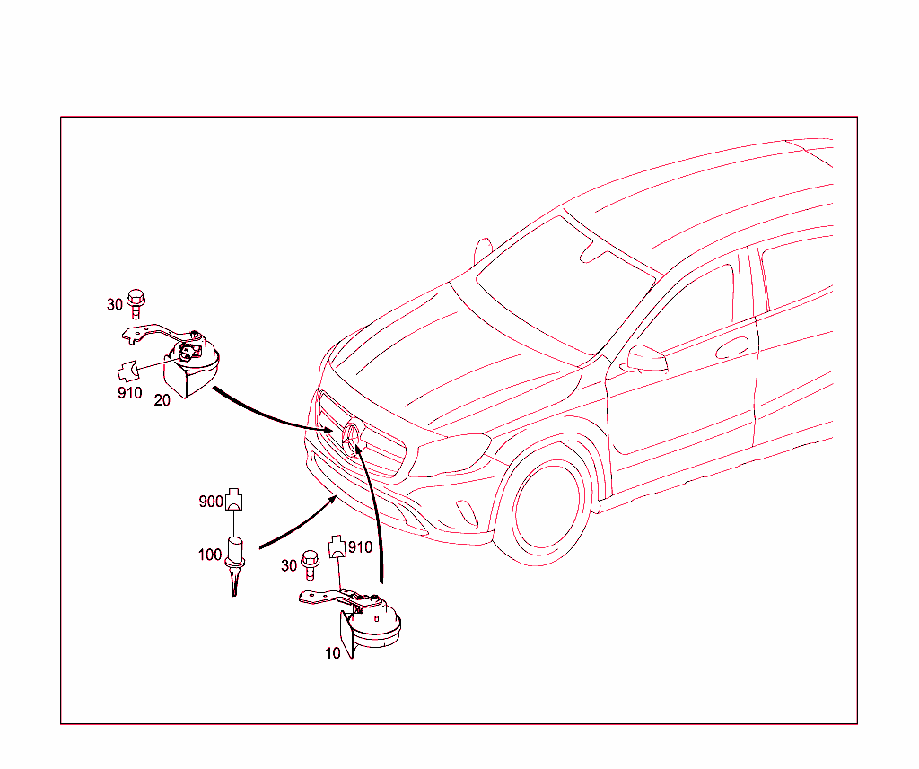 Horn And Outboard Temperature Indicator