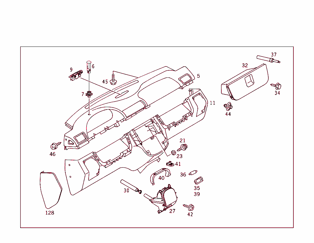 Instrument Panel With Glove Box,Body Parts For Passenger Airbag