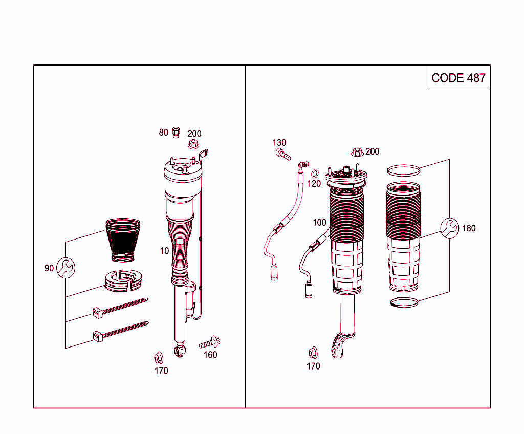 Spring Strut And Spring Strut Mounting Front