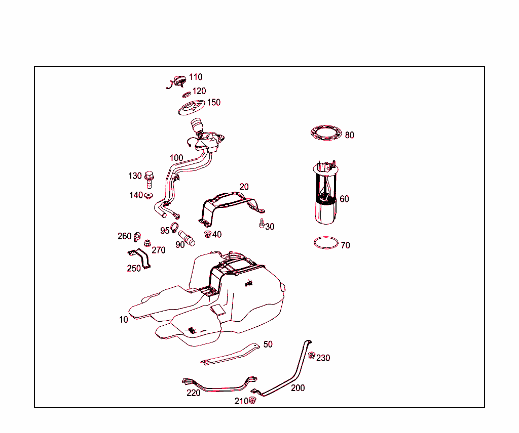 Fuel Tank With Attachment Parts