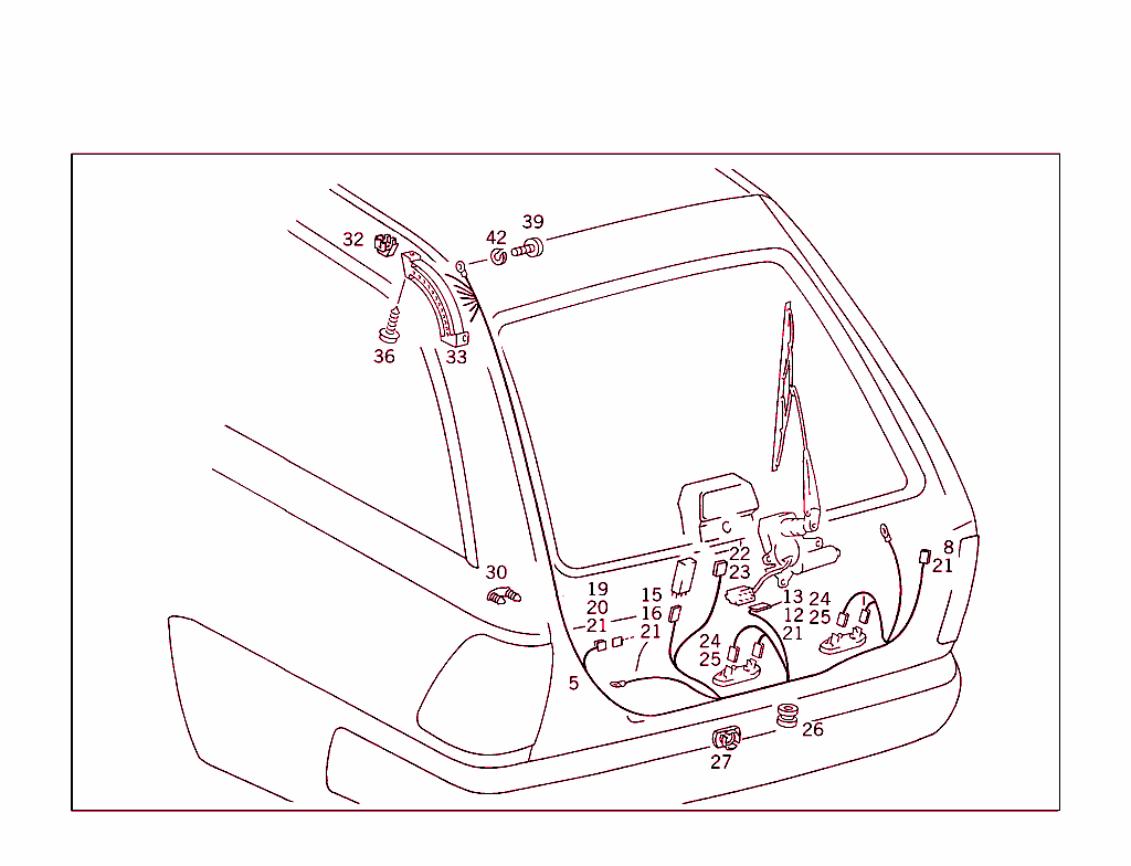 Electrical Parts Used For Rear Panel Door
