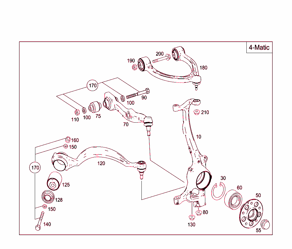 4Matic Steering Knuckle & Control Arm