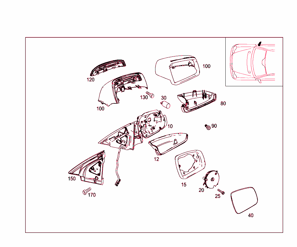 Right Outside Rearview Mirror