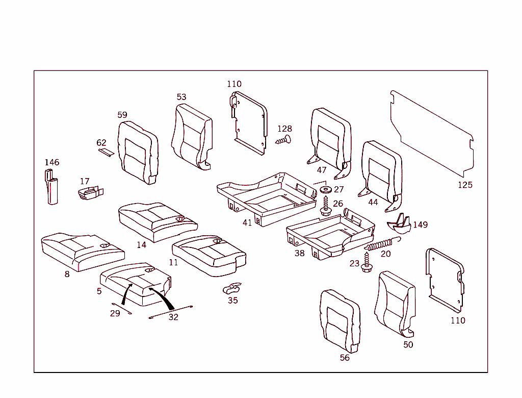 Rear Seat Bench Split (50:50)