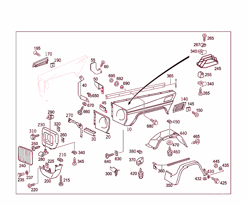 Guardabarros delantero