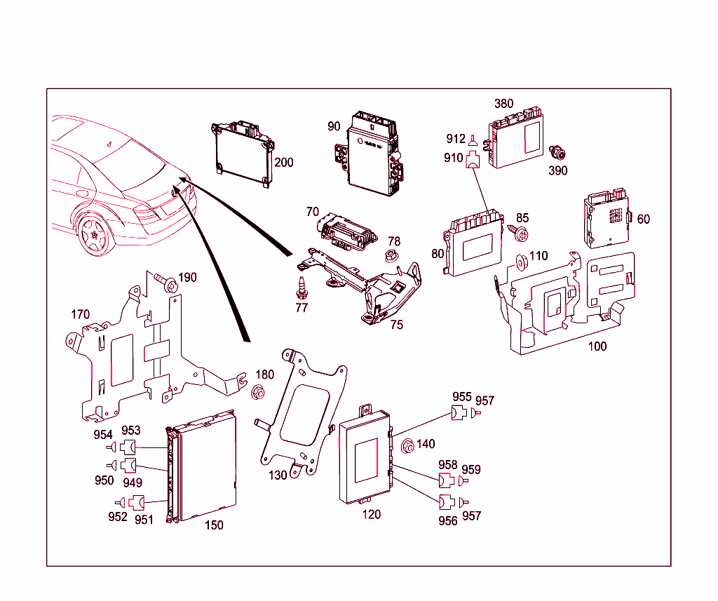 Control Modules And Relay In Trunk