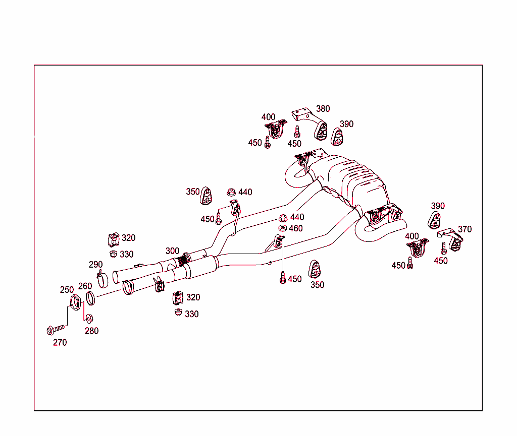 Exhaust System Used On Eight-Cylinder Gasoline Vehicles