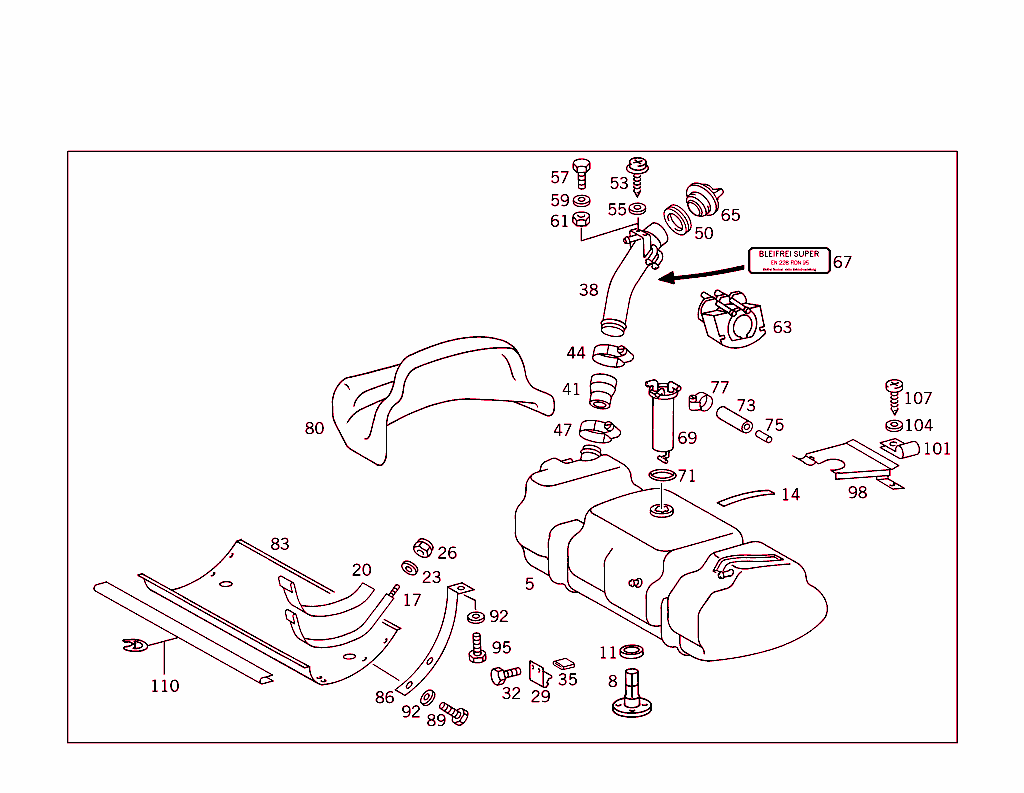 Fuel Tank With Attachment Parts