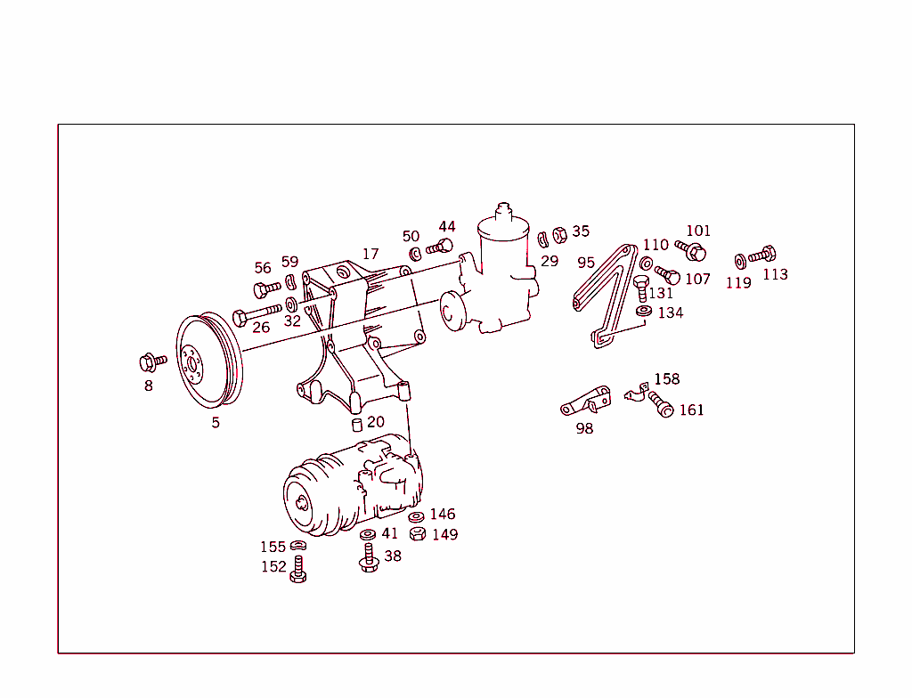 Power Steering Pump Attachment Parts
