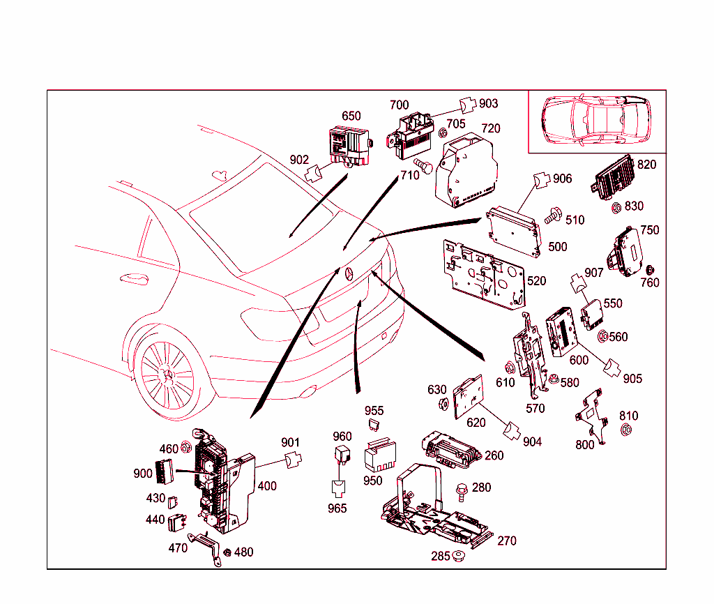 Control Modules And Relay In Trunk