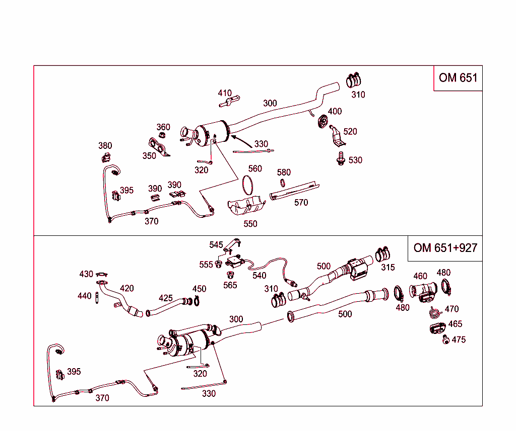 Exhaust System For Four-Cylinder Diesel Vehicles
