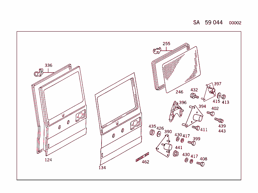 Rear Panel Door,One-Wing