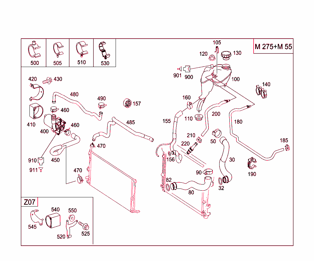 Expansion Tank,Mounting And Hoses