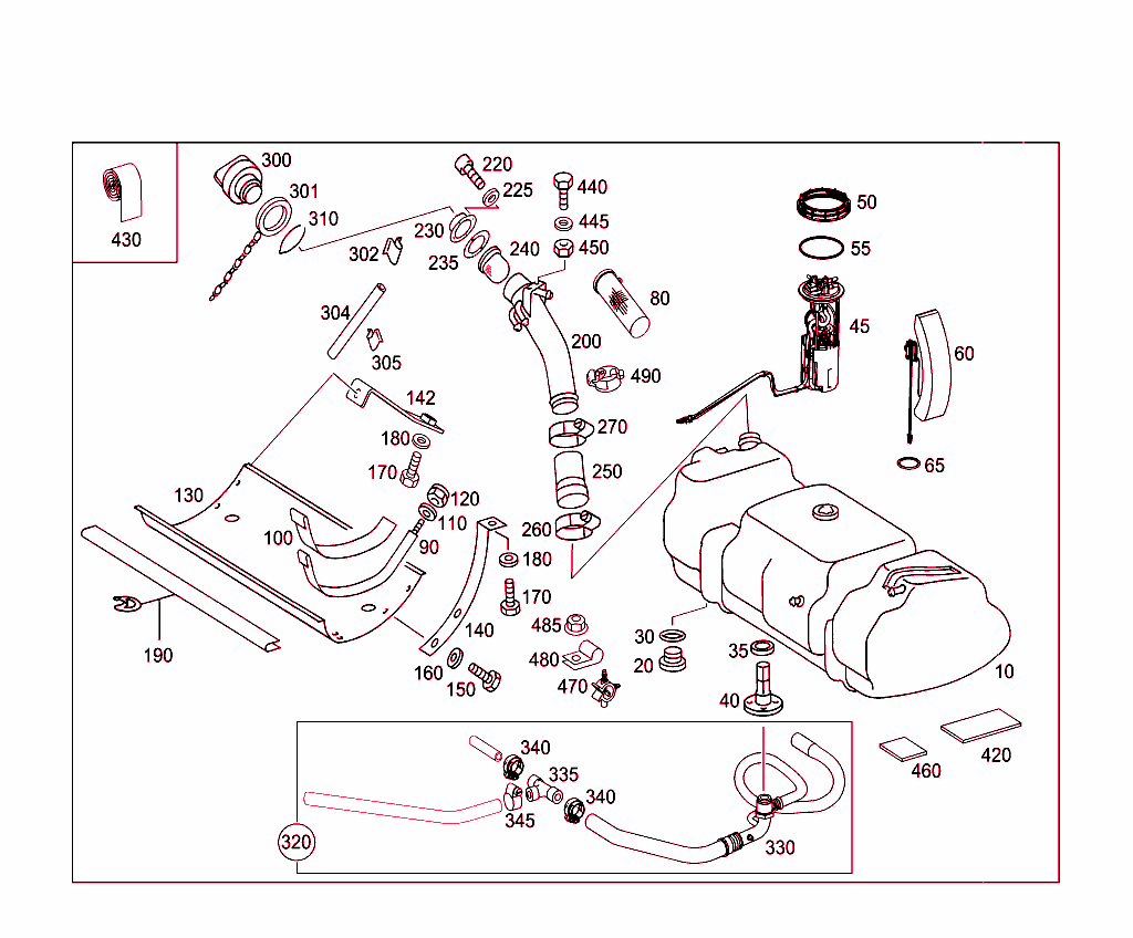 Fuel Tank With Attachment Parts
