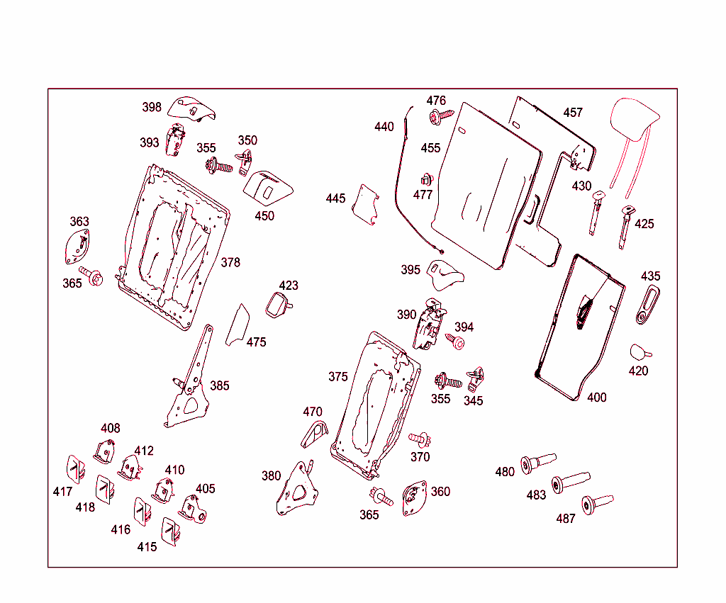 Rear Folding Backrest