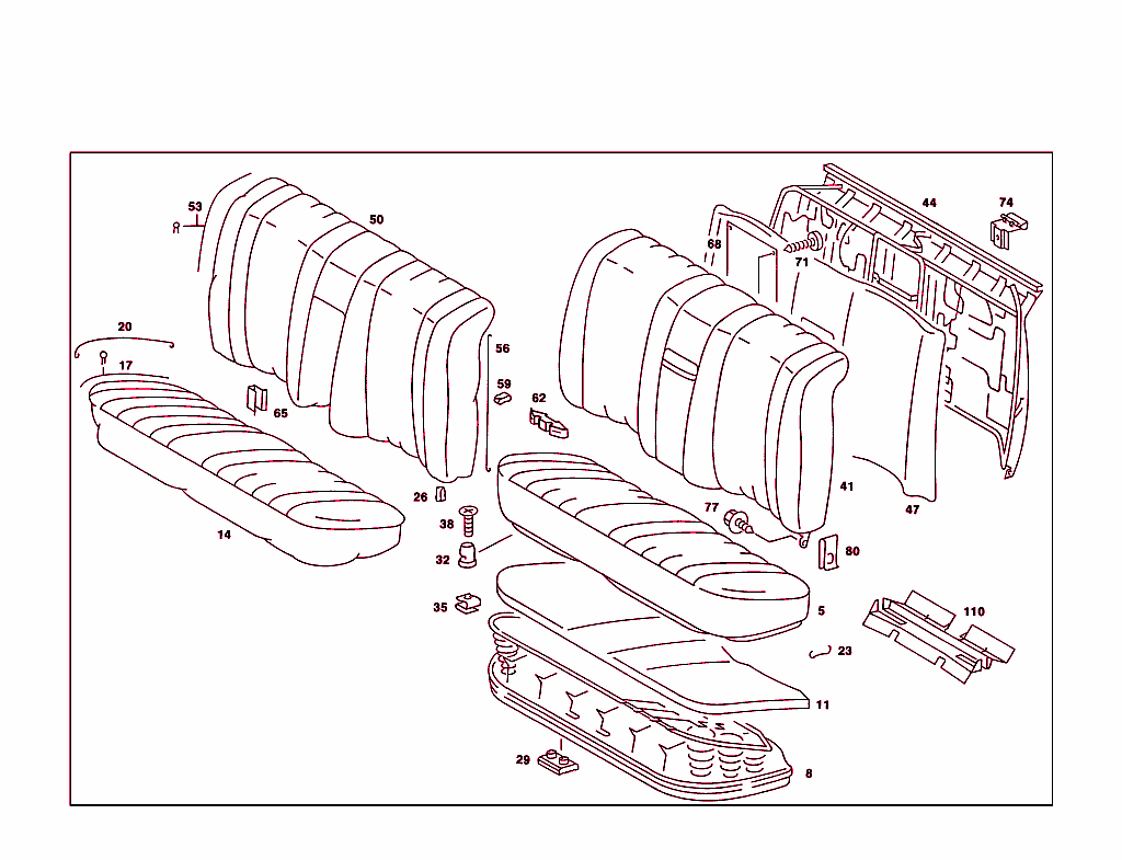 Rear Seat Cushion,Rear Backrest