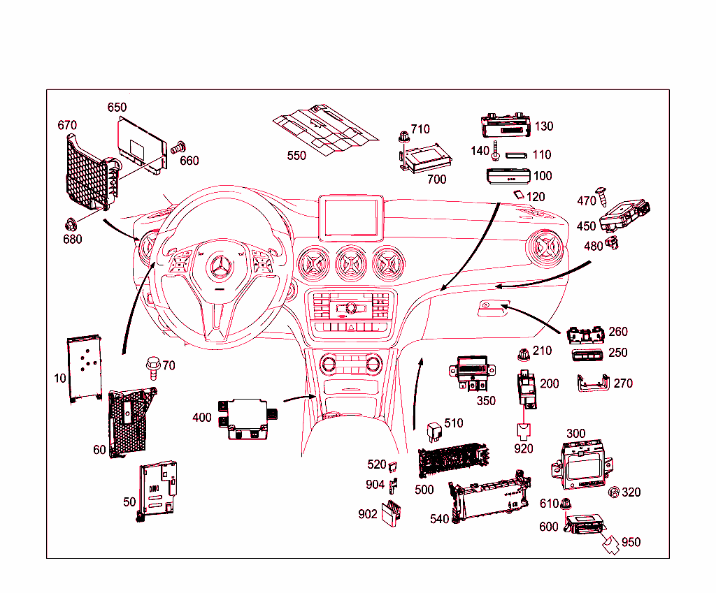 Control Units,Fuse Boxes And Relays In Interior
