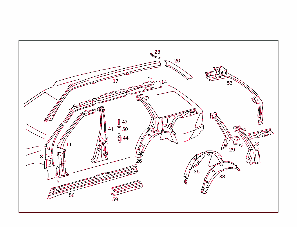Side Panel And Roof Front Rail
