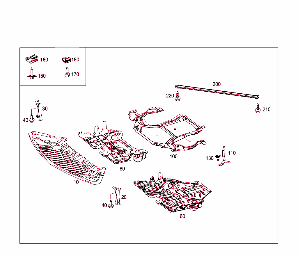 Engine Compartment Panelling, Gasoline Vehicles