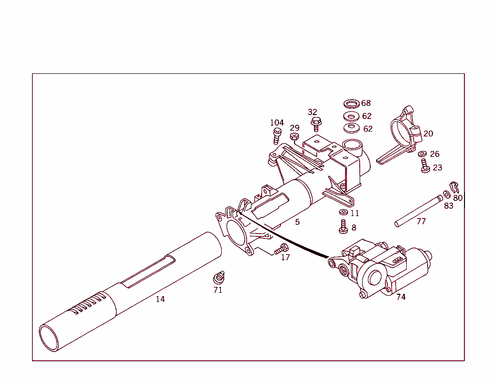 Steering Column Jacket Tube And Steering Shaft,Electrically Adjustable