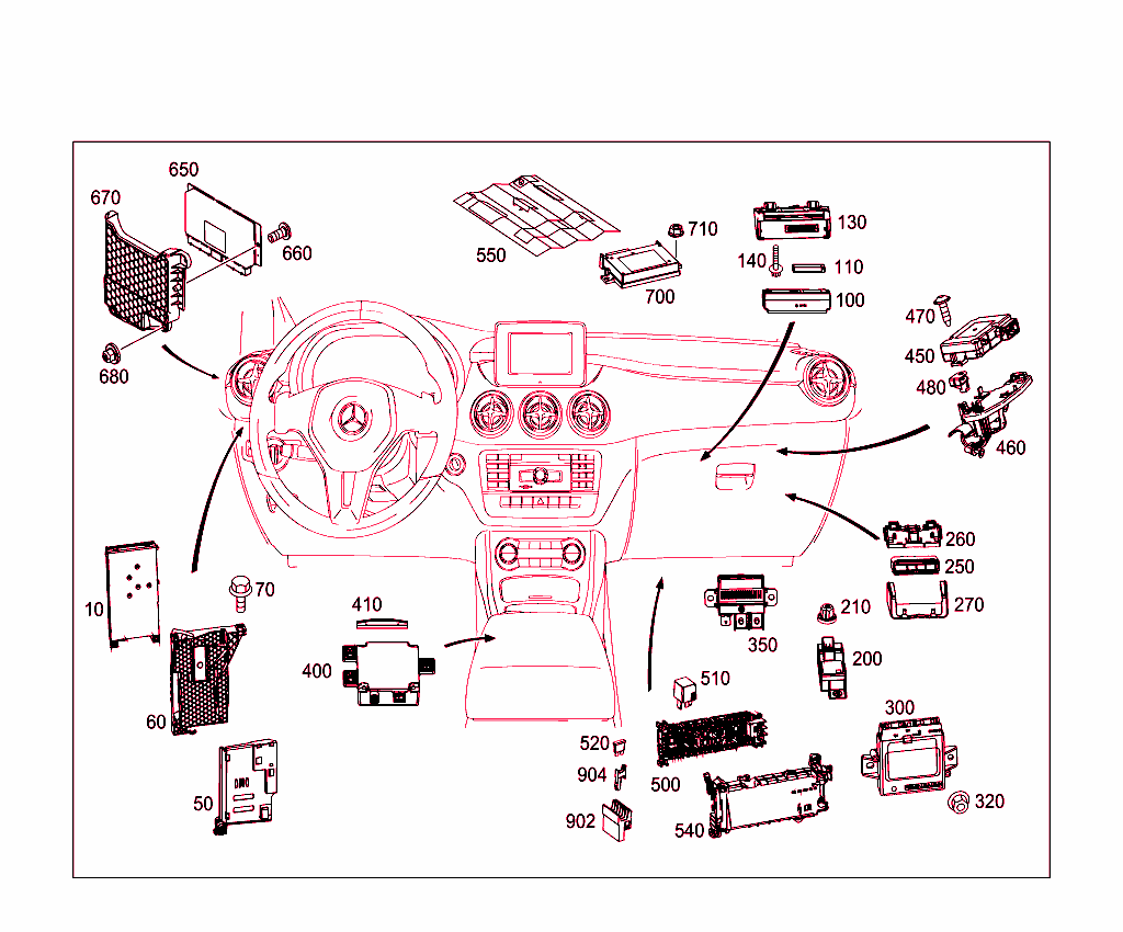 Control Units,Fuse Boxes And Relays In Interior