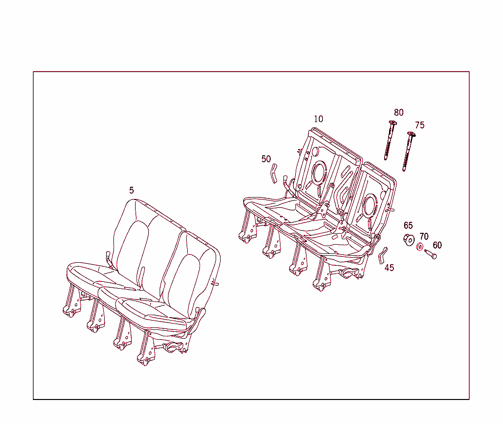 Rear Seat Bench,One-Part